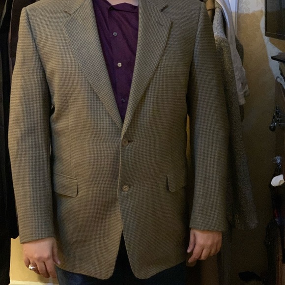 Canali 46L brown Houndstooth Blazer - Picture 2 of 5